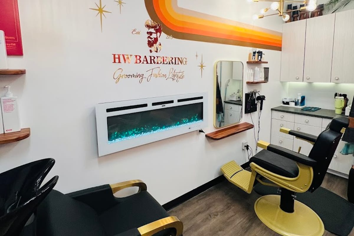 Interior view of HW Barbering - Highlands Ranch Town Center North