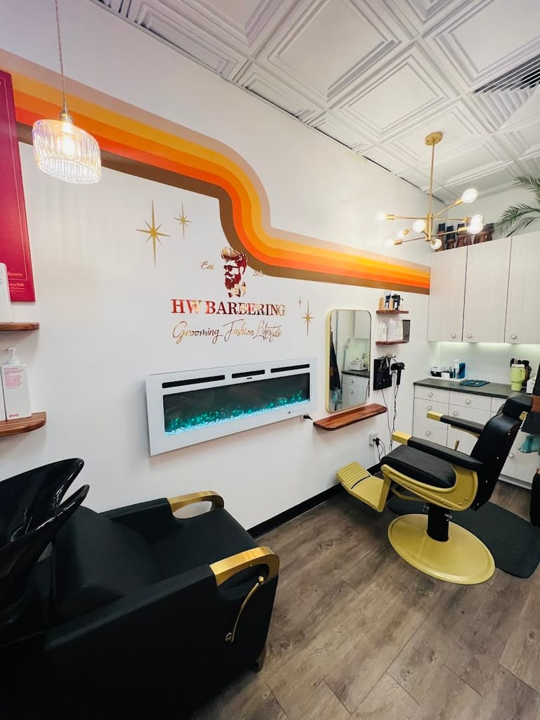 Interior view of HW Barbering - Highlands Ranch Town Center North