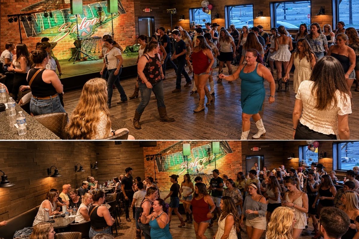 Wide Open Saloon atmosphere and seating