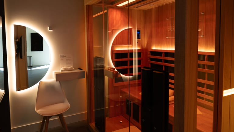 Perspire Sauna Studio atmosphere and seating