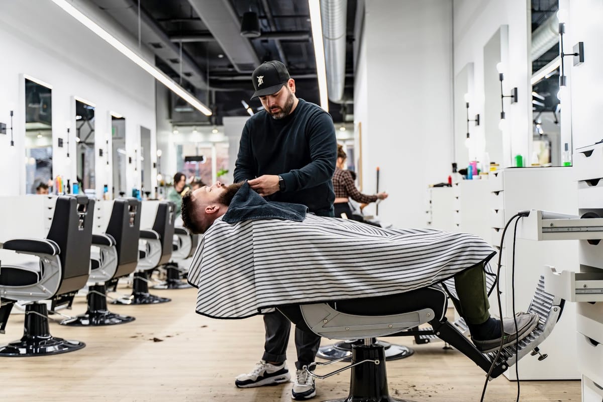 Interior view of Novo Barbers