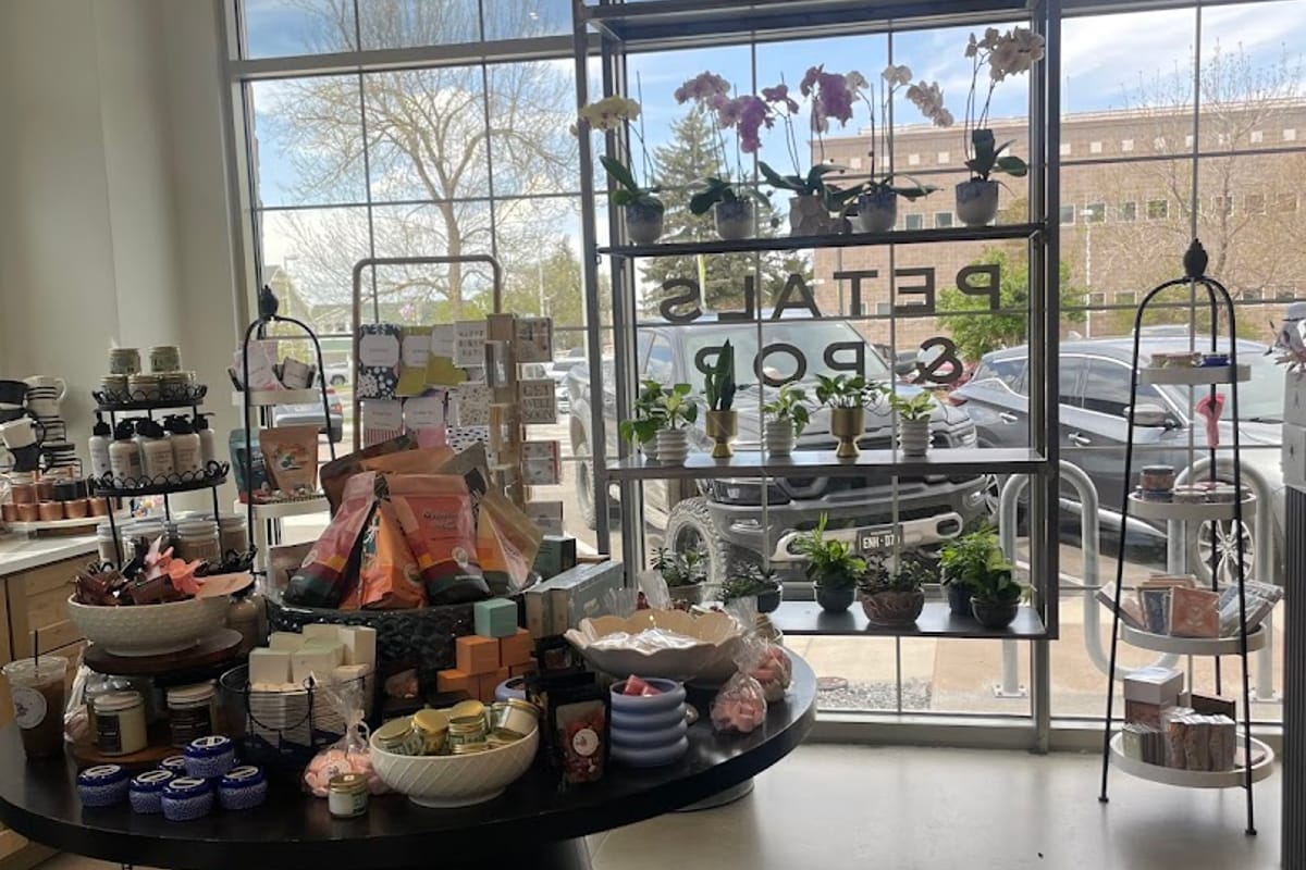 Interior view of Petals and Pop Castle Rock Florist, Soda and Gift Shop