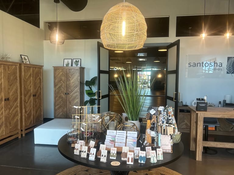 Interior view of Santosha Studios Yoga & Wellness