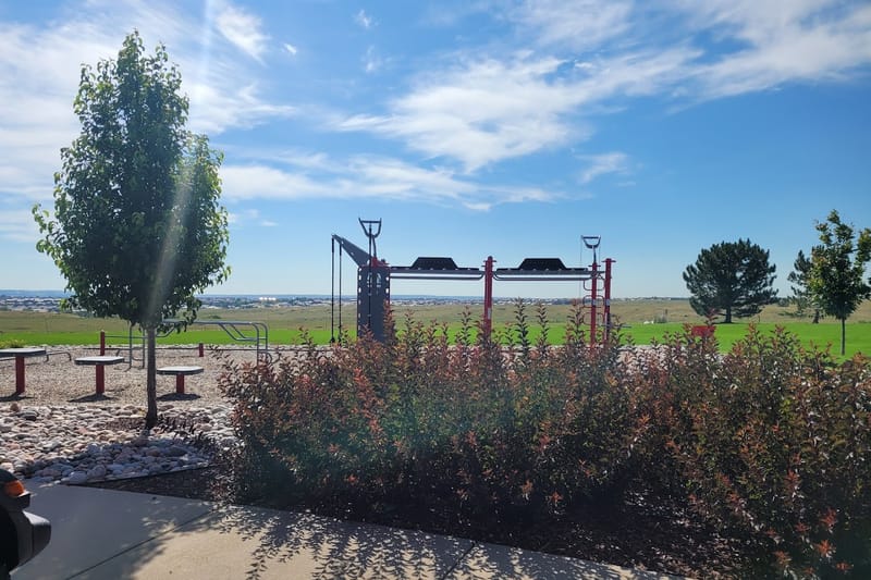 Meridian Commons Park Exercise Station park in Parker, Colorado