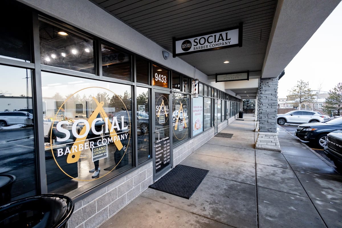 Interior view of Social Barber Company of Highlands Ranch