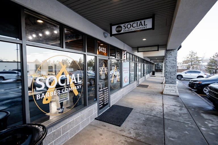 Interior view of Social Barber Company of Highlands Ranch