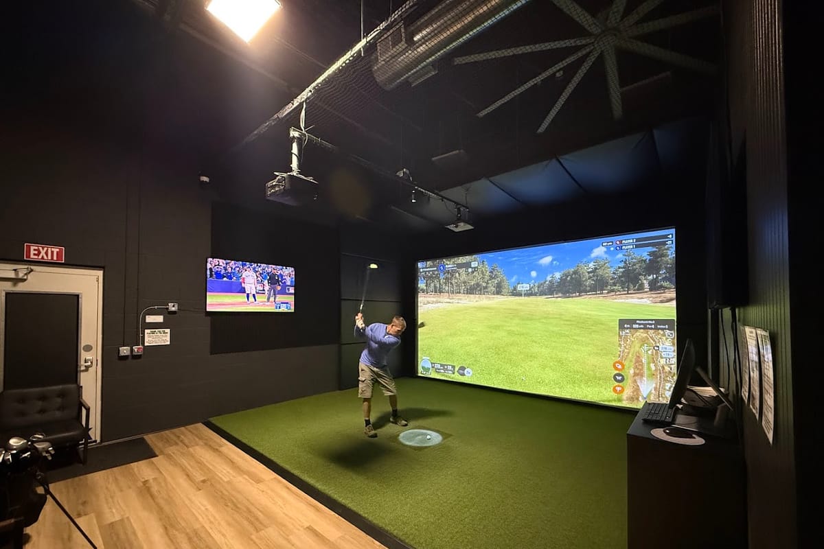 Interior view of Pin High Golf Suites