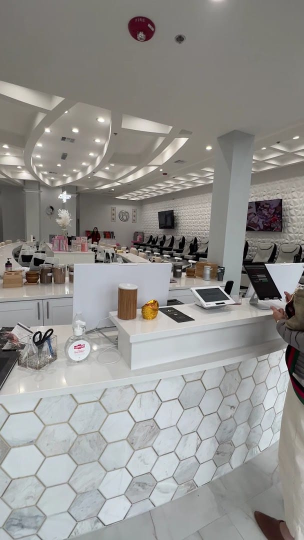Interior view of Noire The Nail Bar