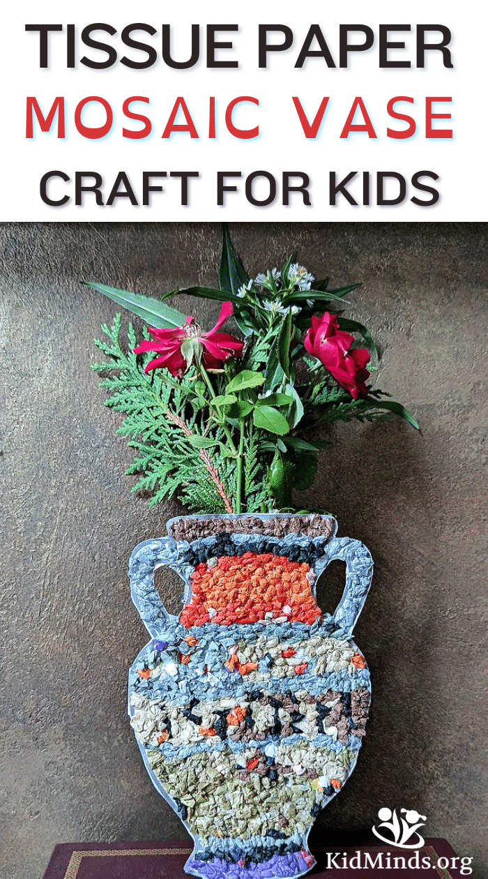How to Make Tissue Paper Mosaic Ancient Vase | KidMinds