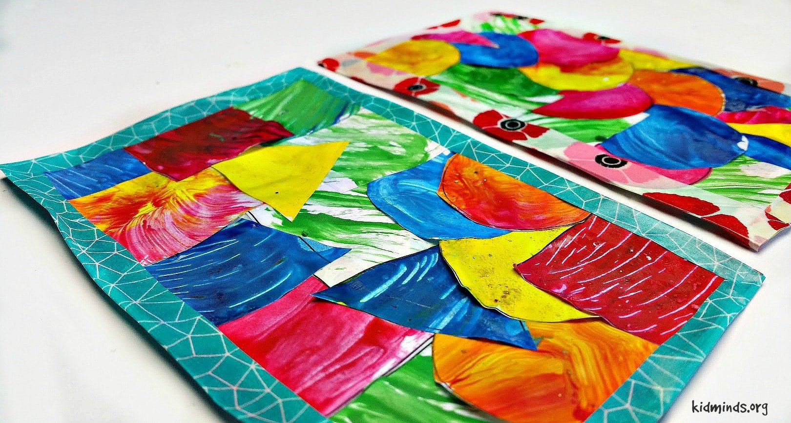 Marvelous Textured Paint Collage: Shapes, Colors, and Fine Motor ...