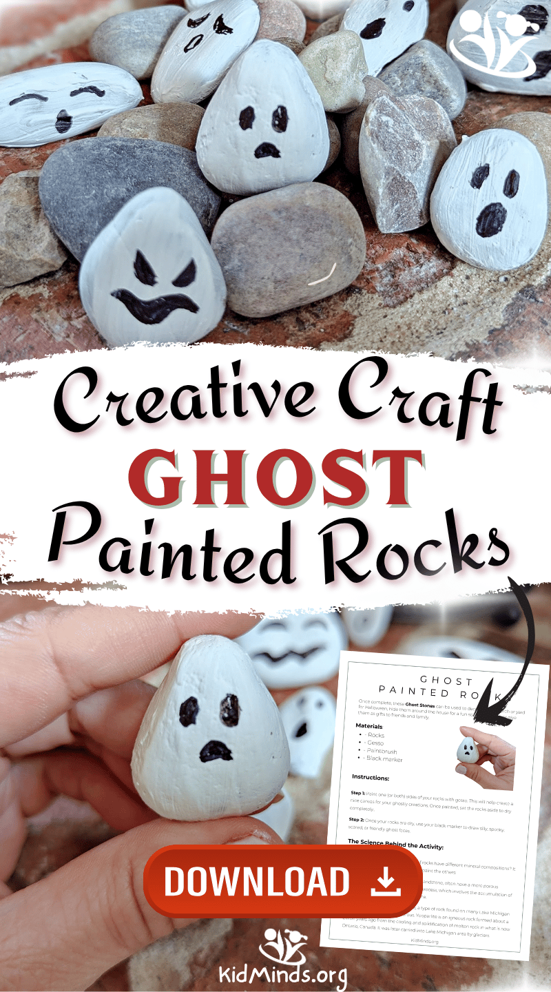 How to Make Ghost Painted Rocks | KidMinds