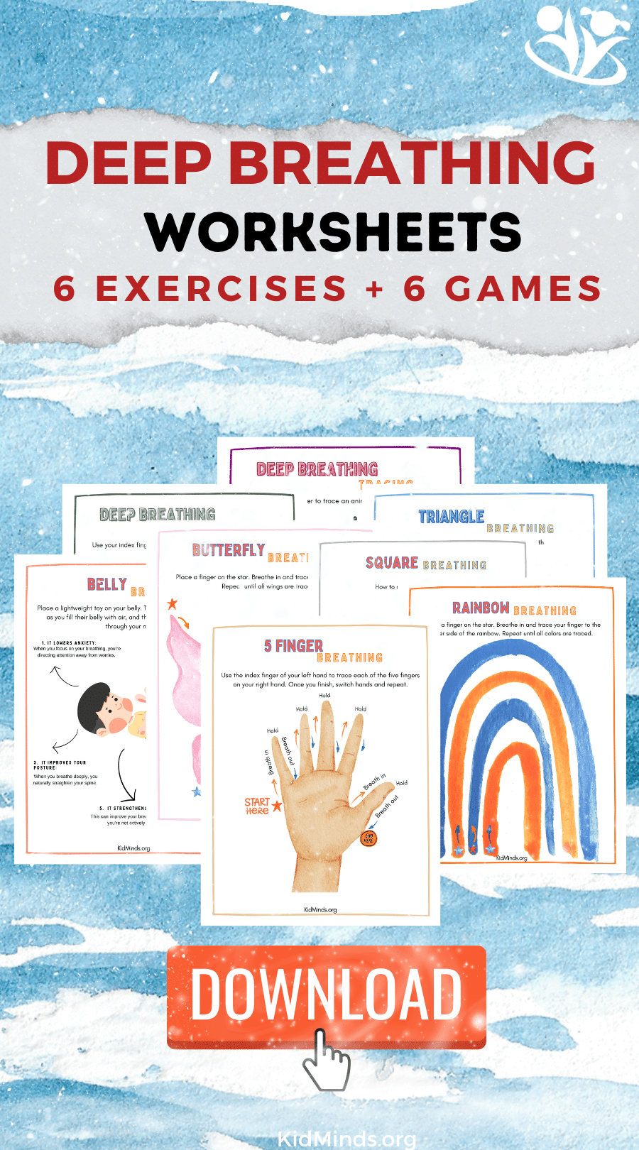 How to Make Deep Breathing Easier (+ Free PDF) | KidMinds, image size:900x1620