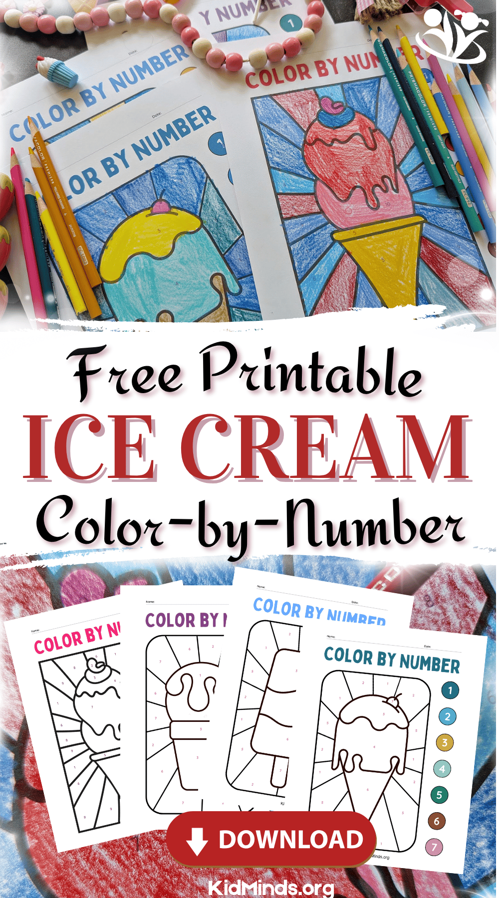 The Best Ice Cream Color-by-Number (Free PDF) | KidMinds