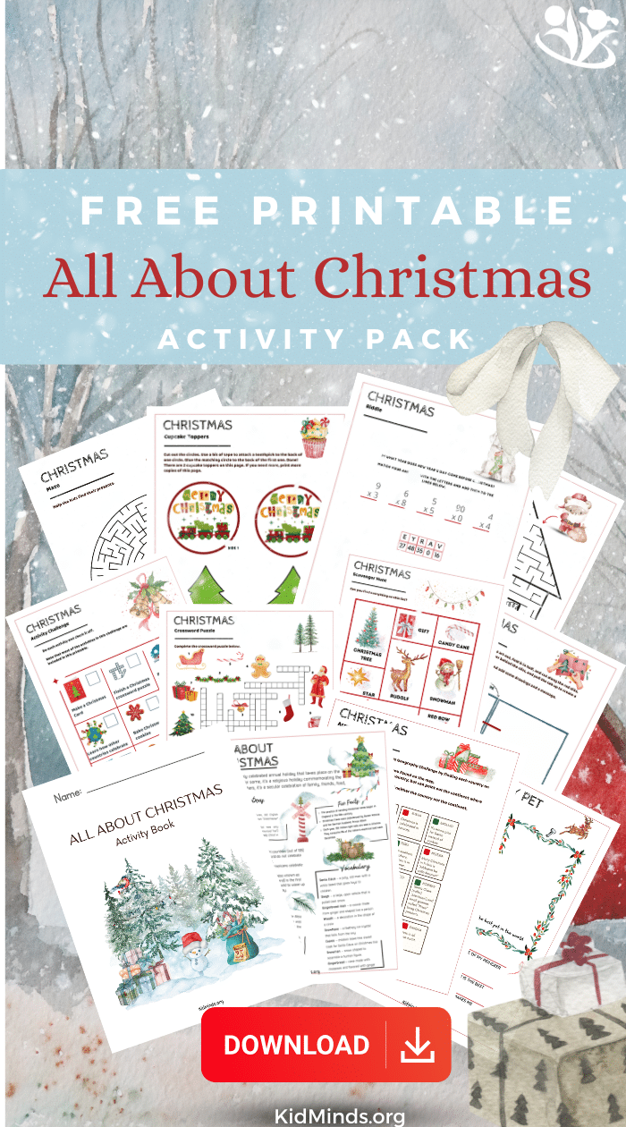 The Best Christmas Activity Pack (Free PDF) | KidMinds for Free Printable Christmas Activities Pdf
