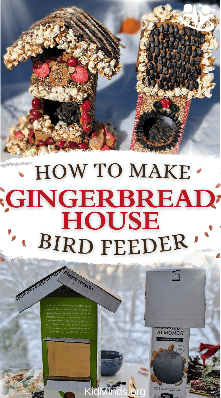 How to Make Gingerbread House Bird Feeder | KidMinds