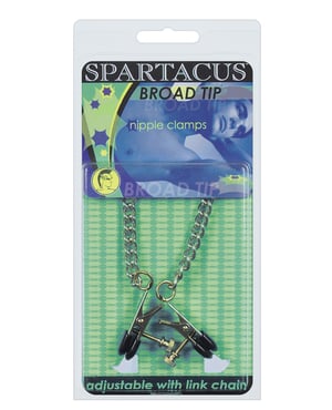 Spartacus Adjustable Broad Tip Nipple Clamps w/Link Chain by Spartacus product image