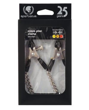 Spartacus Adjustable Micro Plier Nipple Clamps w/Link Chain by Spartacus product image