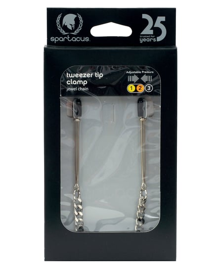 Spartacus Adjustable Tweezer Nipple Clamps w/Jewel Chain by Spartacus product image