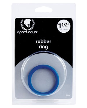 Spartacus 1.5″ Rubber Cock Ring – Blue by Spartacus product image