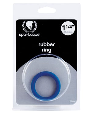 Spartacus 1.25″ Rubber Cock Ring – Blue by Spartacus product image