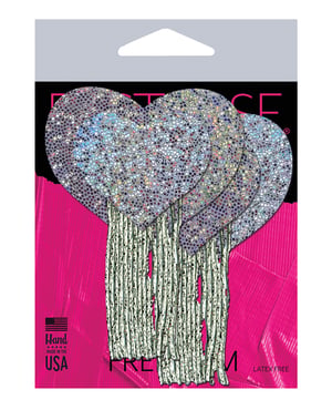 Pastease Tassel Glitter Heart – Silver O/S by Pastease product image