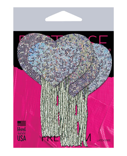 Pastease Tassel Glitter Heart – Silver O/S by Pastease product image