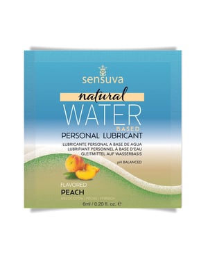 Sensuva Natural Water Based Personal Moisturizer Single Use Packet – 6 ml Peach by Sensuva product image