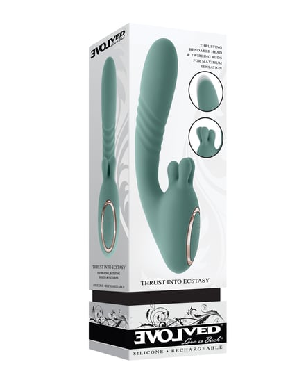 Evolved Thrust into Ecstasy Thrusting Rabbit Vibrator – Mint by Evolved product image