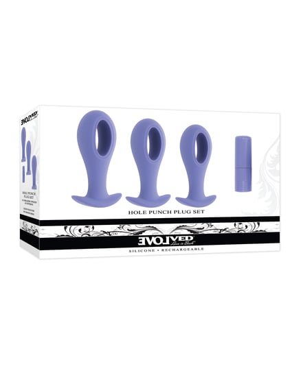 Evolved Hole Punch Anal Plug Set – Purple Set of 3 by Evolved product image