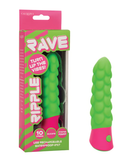 Rave Ripple Vibrator – Green/Pink by Rave product image