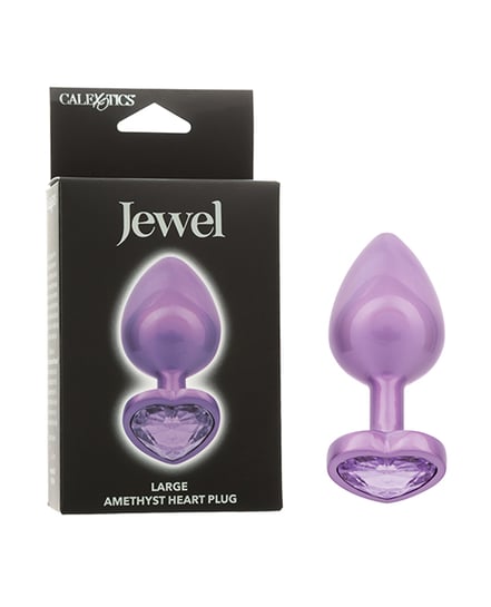 Jewel Amethyst Heart Butt Plug – Large, Purple by Jewel product image