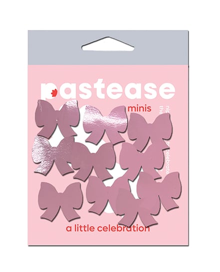 Pastease Mini Faux Leather Bows – Baby Pink Pack of 8 by Pastease product image