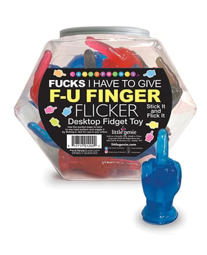 Fucks I Have To Give Finger Flicker Fidget Toy – Fishbowl of 24 by Little Genie product image