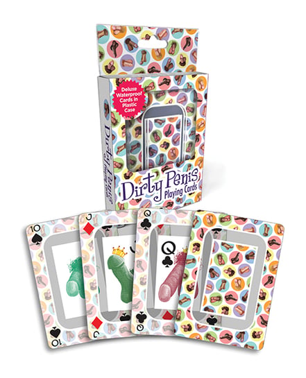 Dirty Penis Waterproof Playing Cards w/Plastic Case by Little Genie product image