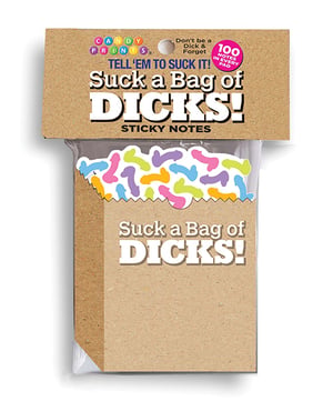 Suck A Bag of Dicks Sticky Notes – 100 Notes Per Pad by Little Genie product image