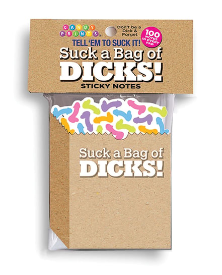 Suck A Bag of Dicks Sticky Notes – 100 Notes Per Pad by Little Genie product image