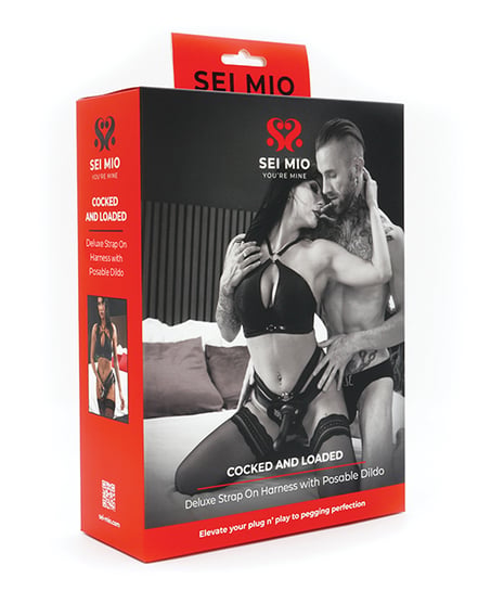 Sei Mio Cocked & Loaded Advanced Strap-On Harness & 6.5″ Dildo – Black by Sei Mio product image