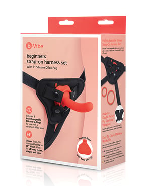 b-Vibe Beginner’s Strap-On Harness Set – With 5 Silicone Dildo Peg by b-vibe product image