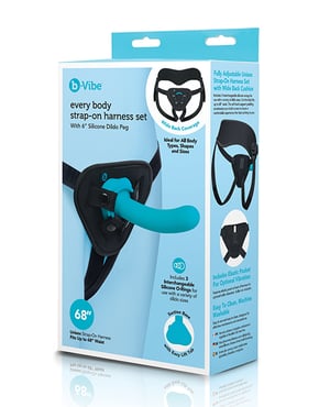 b-Vibe Every Body Strap-On Harness Set With 6″ Silicone Dildo Peg by b-vibe product image