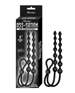 Ass-sation Dual-Ended Anal Beads – Black by Ass-sation product image