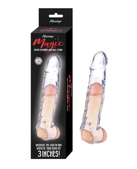 Magic 6.5″ Penis Extender & Ball Strap – Clear by Nasstoys product image