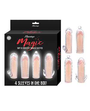 Magic Soft & Stretchy Tickler Sleeves – Clear by Nasstoys product image