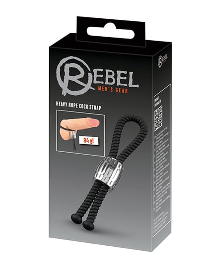 Rebel Heavy Rope Cock Lasso – Black by Rebel product image