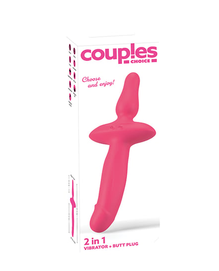 Couples Choice 2in1 Vaginal & Anal Vibrator – Pink by Couples Choice product image