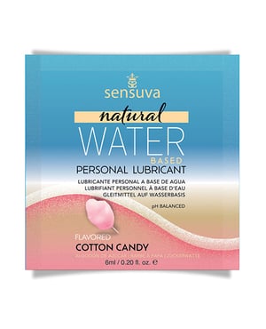 Sensuva Natural Water Based Personal Lubricant Single Use Packet – 6 ml Cotton Candy by Sensuva product image