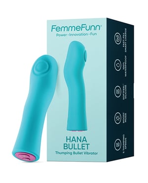 Femme Funn Hana Fingerlike Thumping Bullet – Turquoise by Femme Funn product image