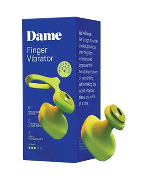 Dame Fin 2.0 Finger Vibrator – Citrus by Dame product image