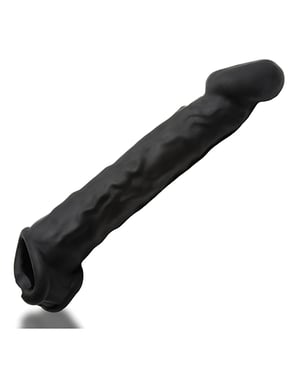 Oxballs Muscle Ripped Inner Ribbed Velvet-Smooth Cocksheath – Special Edition Black by Oxballs product image