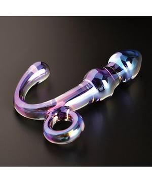 Cristal Orchid Pulse Glass Dildo w/Removable Bullet Vibe – Purple by Cristal product image