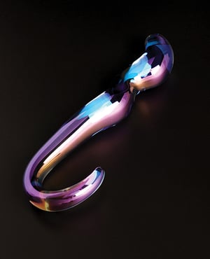 Cristal Blue Flame Curved Glass Dildo – Purple by Cristal product image